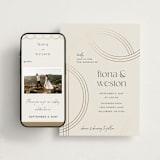 "Curves" - Wedding Website in Chiffon by Amy Payne - Match Your Stationery
