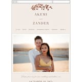 "Autumnal Arch" - Wedding Website in Blush by Hooray Creative - Mobile Layout