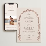 "Autumnal Arch" - Wedding Website in Blush by Hooray Creative - Match Your Stationery