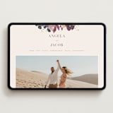 "Bouquet" - Wedding Website in Cream by Lori Wemple - Desktop Design