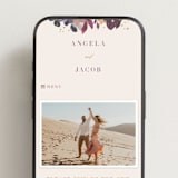 "Bouquet" - Wedding Website in Cream by Lori Wemple - Mobile Layout