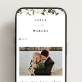 "Classic Love" - Wedding Website in Vanilla by Susan Moyal - Mobile Layout