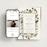 "Classic Love" - Wedding Website in Vanilla by Susan Moyal - Match Your Stationery