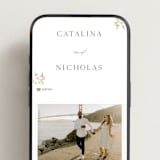 "Swoon" - Wedding Website in Cotton by Carolyn Nicks - Mobile Layout