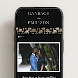 "Nouveau flowers" - Wedding Website in Onyx by Ana de Sousa - Mobile Layout