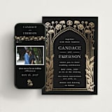 "Nouveau flowers" - Wedding Website in Onyx by Ana de Sousa - Match Your Stationery