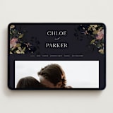 "Vintage Rose Garden" - Wedding Website in Midnight by Grace Kreinbrink - Desktop Design