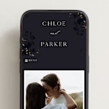 "Vintage Rose Garden" - Wedding Website in Midnight by Grace Kreinbrink - Mobile Layout