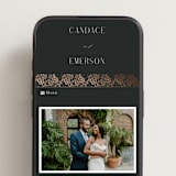 "Gilded nouveau frame" - Wedding Website in Onyx by Ana de Sousa - Mobile Layout