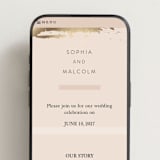 "Modern Serene" - Wedding Website in Blush by Hannah Williams - Mobile Layout