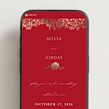 "Garden Vines" - Wedding Website in Ruby by Yaling Hou Suzuki - Mobile Layout