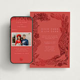"Fiery" - Wedding Website in Ruby by Ghia Designs - Match Your Stationery