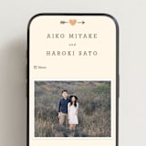 "Love Struck" - Wedding Website in Pale Salmon by The Social Type - Mobile Layout