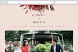 "Autumn Hymnal" - Wedding Website in Blush by Leah Bisch - Desktop Design