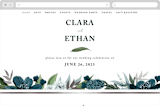 "Soft Greenery" - Wedding Website in Twilight by Susan Moyal - Desktop Design