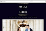 "Modern Deco" - Wedding Website in Midnight by Hooray Creative - Desktop Design
