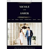 "Modern Deco" - Wedding Website in Midnight by Hooray Creative - Mobile Layout