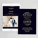 "Modern Deco" - Wedding Website in Midnight by Hooray Creative - Match Your Stationery