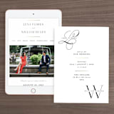 "Initially Yours" - Wedding Website in Salt by Hooray Creative - Match Your Stationery