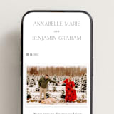 "Perennial" - Wedding Website in Soft Black by Oscar and Emma - Karly Depew - Mobile Layout
