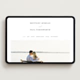 "Monogram Border" - Wedding Website in Soft Black by Amy Payne - Desktop Design