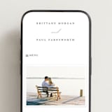 "Monogram Border" - Wedding Website in Soft Black by Amy Payne - Mobile Layout
