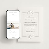 "Monogram Border" - Wedding Website in Soft Black by Amy Payne - Match Your Stationery