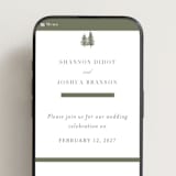 "Evergreens" - Wedding Website in Moss by Itsy Belle Studio - Mobile Layout
