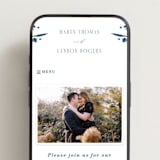 "Helena" - Wedding Website in Indigo by Kate Ahn - Mobile Layout