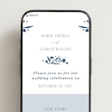 "Helena" - Wedding Website in Indigo by Kate Ahn - Mobile Layout