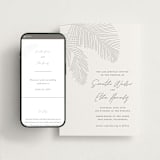 "Palm Arbor" - Wedding Website in Graphite by Owl and Toad - Match Your Stationery