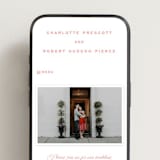 "Bowery" - Wedding Website in Rose by Megan Davis - Mobile Layout