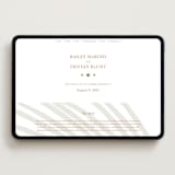 "Palm" - Wedding Website in Pistachio by Melinda Denison - Desktop Design