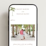 "Palm" - Wedding Website in Pistachio by Melinda Denison - Mobile Layout