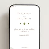 "Palm" - Wedding Website in Pistachio by Melinda Denison - Mobile Layout
