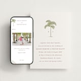 "Palm" - Wedding Website in Pistachio by Melinda Denison - Match Your Stationery