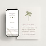 "Palm" - Wedding Website in Pistachio by Melinda Denison - Match Your Stationery