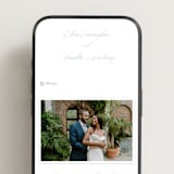 "Simple Formality" - Wedding Website in Provvincial Blue by Everett Paper Goods - Mobile Layout