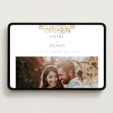 "Spellbound" - Wedding Website in Faux Gold by Pink House Press - Desktop Design