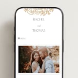 "Spellbound" - Wedding Website in Faux Gold by Pink House Press - Mobile Layout