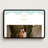 "Good Vibes" - Wedding Website in Seafoam by Claudia Orengo - Desktop Design