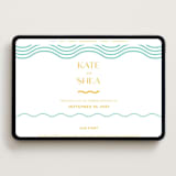 "Good Vibes" - Wedding Website in Seafoam by Claudia Orengo - Desktop Design