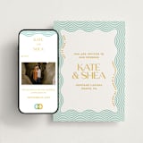 "Good Vibes" - Wedding Website in Seafoam by Claudia Orengo - Match Your Stationery