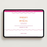 "Tanti Baci" - Wedding Website in Fuchsia by Olivia Raufman - Desktop Design