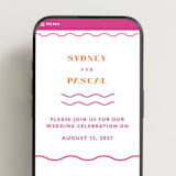 "Tanti Baci" - Wedding Website in Fuchsia by Olivia Raufman - Mobile Layout