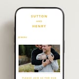 "Color Tone" - Wedding Website in Dandelion by Kindred Fields - Mobile Layout