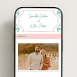 "Sketch" - Wedding Website in Shamrock by Elly - Mobile Layout