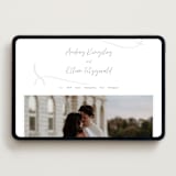 "Artist Hand" - Wedding Website in Soft Black by Heather Schertzer - Desktop Design
