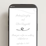 "Artist Hand" - Wedding Website in Soft Black by Heather Schertzer - Mobile Layout