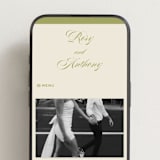 "rory" - Wedding Website in Olive by Ellen Schlegelmilch - Mobile Layout